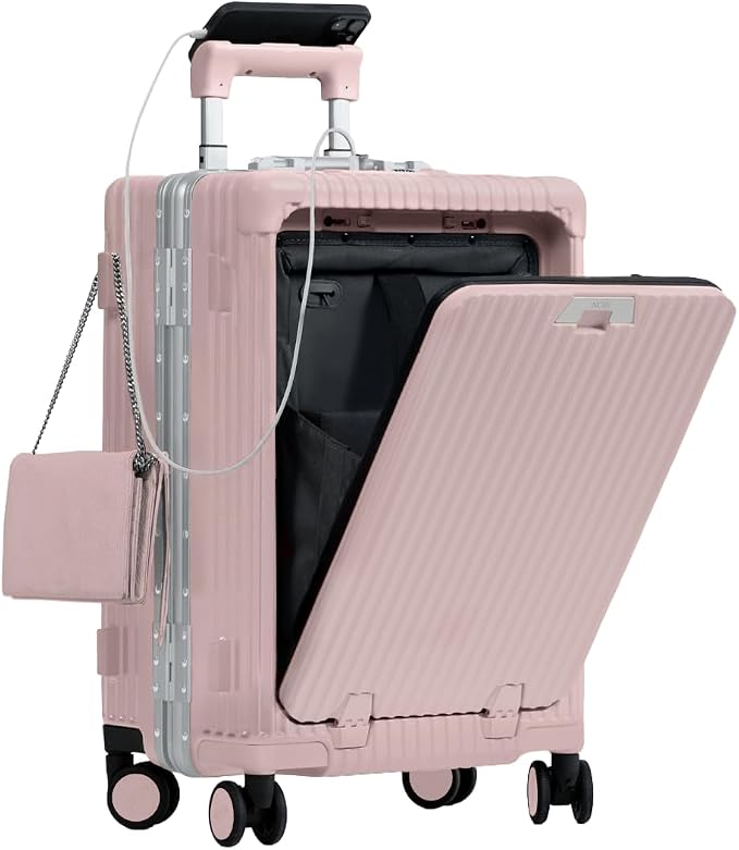 Nobl Travel Carry On Luggage, Noble Zipperless Aluminum Frame PC Hard Shell by NOBL