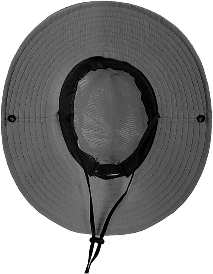 Rosoz Ponytail Sun Bucket Hats for Women UV Protection Foldable Mesh Wide Brim - Image 5