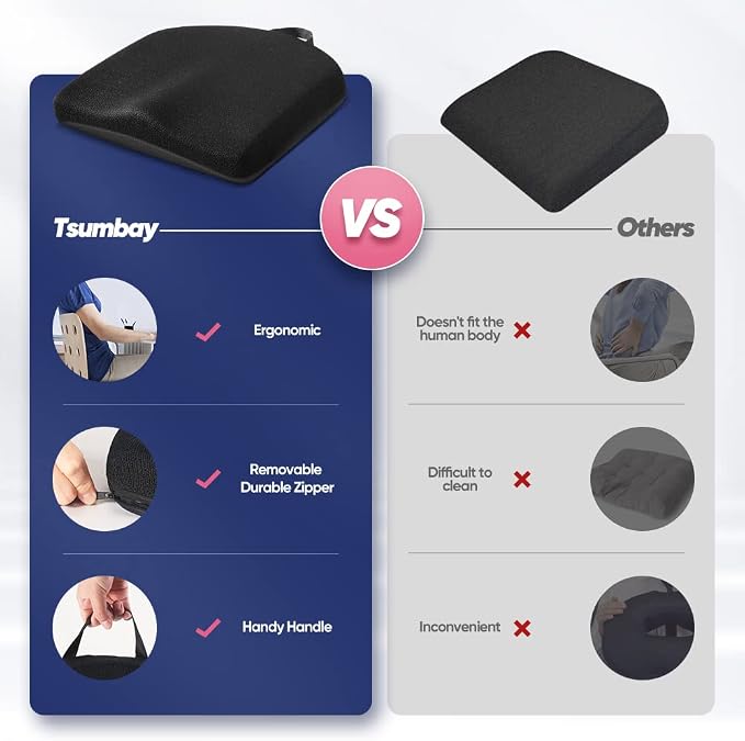 Tsumbay Memory Foam Seat Cushion, Office Soft Seat Cushion - Image 8