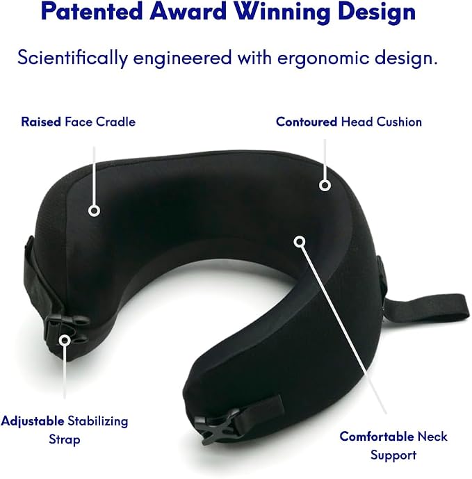 C CUSHION LAB Extra Support Travel Pillow, Award-Winning Patented Ergonomic - Image 3