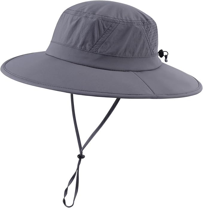 Home Prefer UPF 50+ Sun Hats for Men Women Foldable Wide Brim Fishing Hat Quick by HomePreferHatsCaps