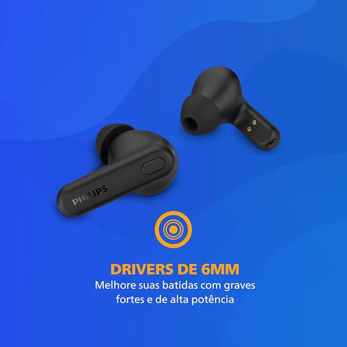 PHILIPS TAT1108 Wireless Earbuds, True Wireless Headphones, Powerful Bass - Image 4