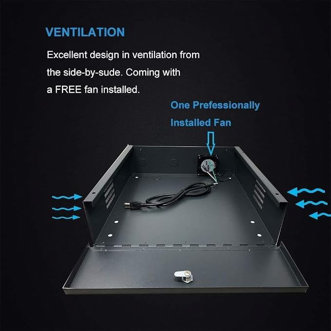 Kenuco White Heavy Duty 16 Gauge Steel DVR Security Lockbox - Image 6