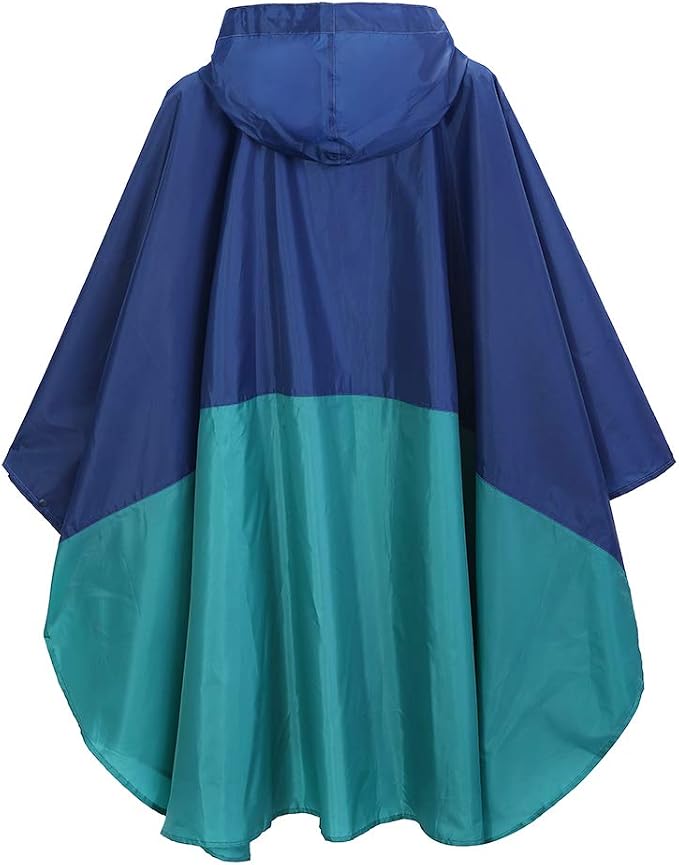 Rain Poncho Jacket Coat Hooded Zipper Style - Image 7