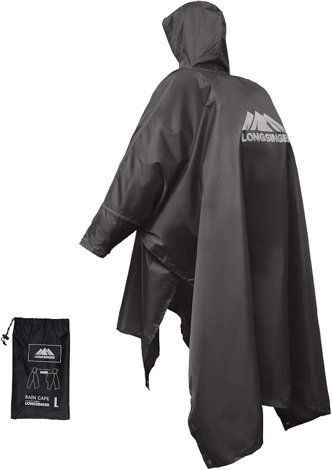 longsinger Rain Poncho for Adult, Waterproof Rain Poncho by longsinger