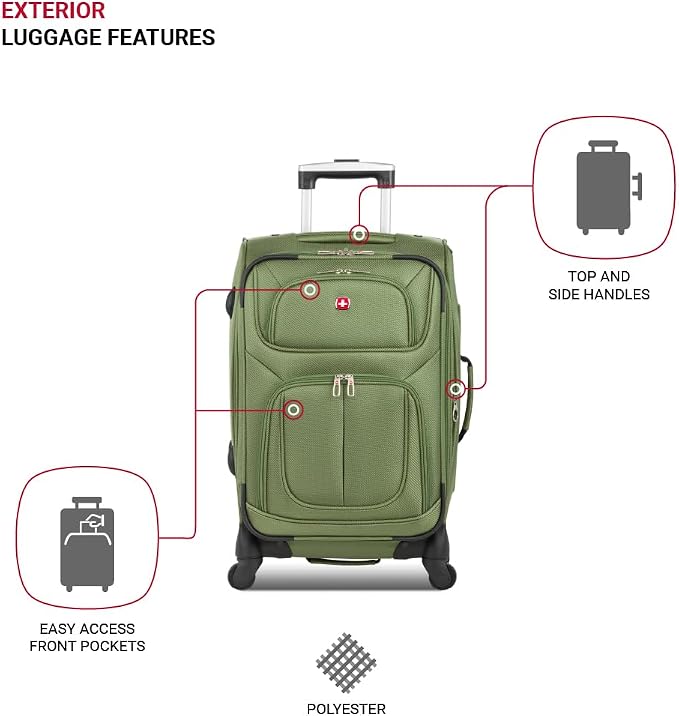 SwissGear Sion Softside Expandable Luggage, 3-Piece Set - Image 3