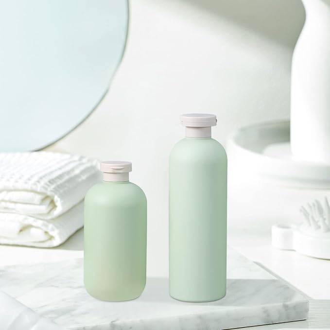 10oz Squeeze Bottles with Flip Cap, Refillable Plastic Travel Bottles - Image 4