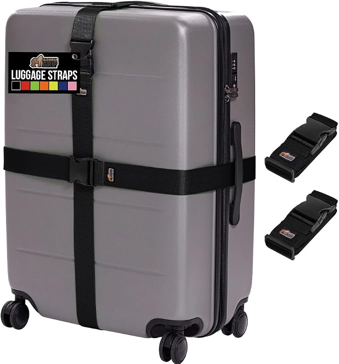 GORILLA GRIP Heavy Duty Adjustable Luggage Straps by GorillaGrip