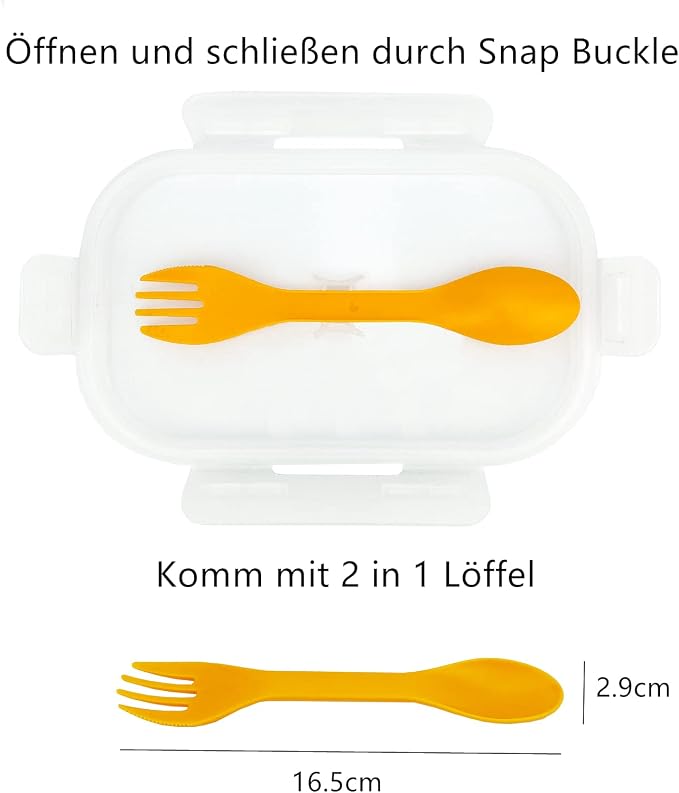 Silicone Lunch Container Bento Box, Collapsible Food Storage Containers - Image 8