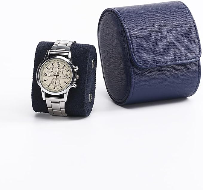 HAN QIANG Travel watch case Chic Portable Vintage Leather Display Watch Storage - Image 3