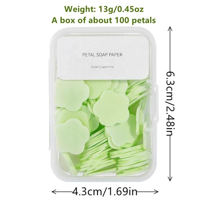 4 Different Scented Mini Fresh Portable Disposable Petal Hand Wash Sheets - Image 2