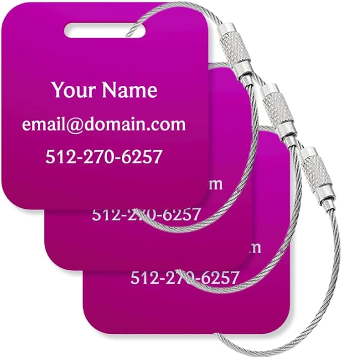 Custom Metal Luggage Tags by Legit3D