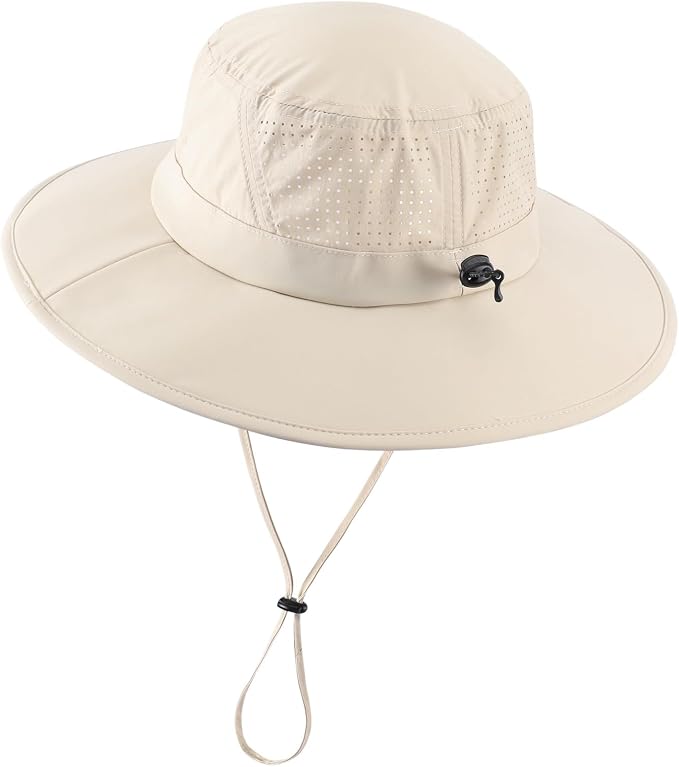 Home Prefer UPF 50+ Sun Hats for Men Women Foldable Wide Brim Fishing Hat Quick - Image 2