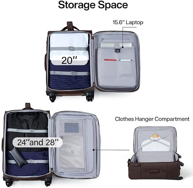 Hanke 20 Inch Softside Expandable Carry On Luggage - Image 6