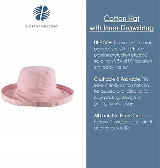 Scala Women's Cotton Hat with Inner Drawstring and Upf 50+ Rating - Image 4