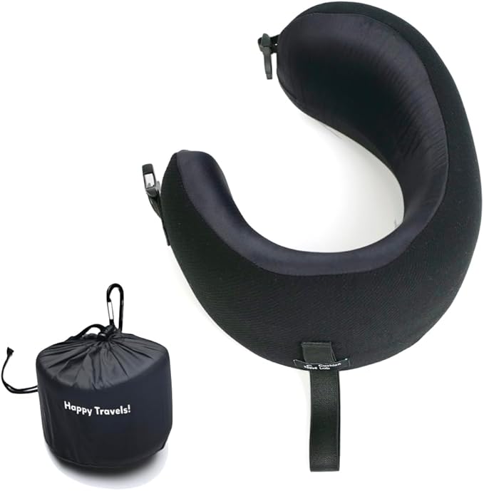 C CUSHION LAB Extra Support Travel Pillow, Award-Winning Patented Ergonomic by CUSHIONLAB