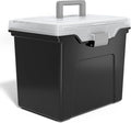 STAPLES File Folder Tote, Portable Filing Box, Letter Size Hanging Folders by Staples