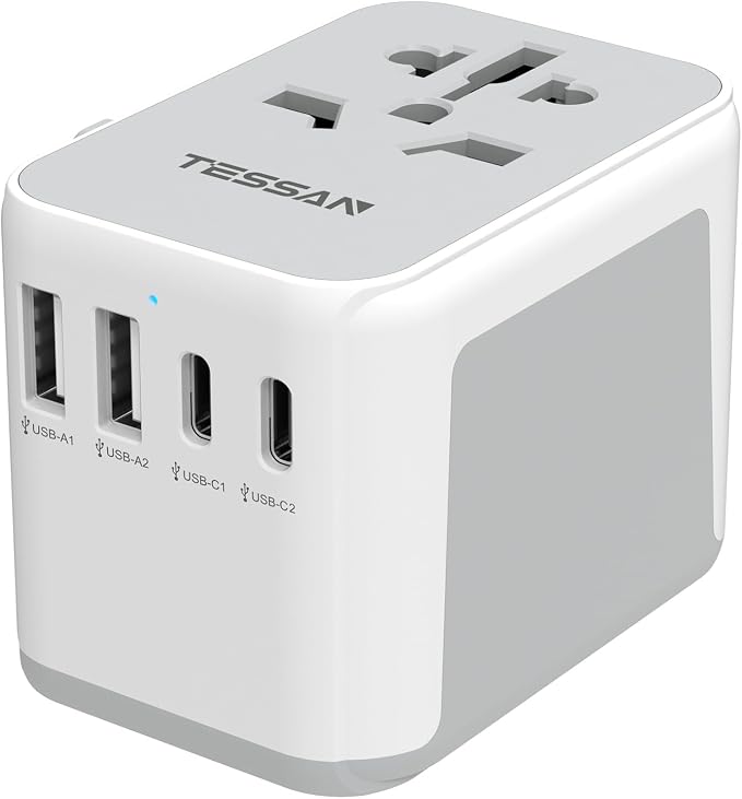 TESSAN Universal Travel Adapter 21W, International Plug Adaptor by TESSAN