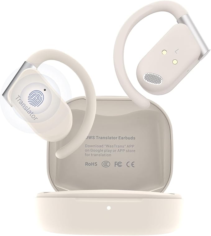 M9 AI Language Translator Earbuds Open-Ear Headphones Support 144 Languages & by ANFIERLLC