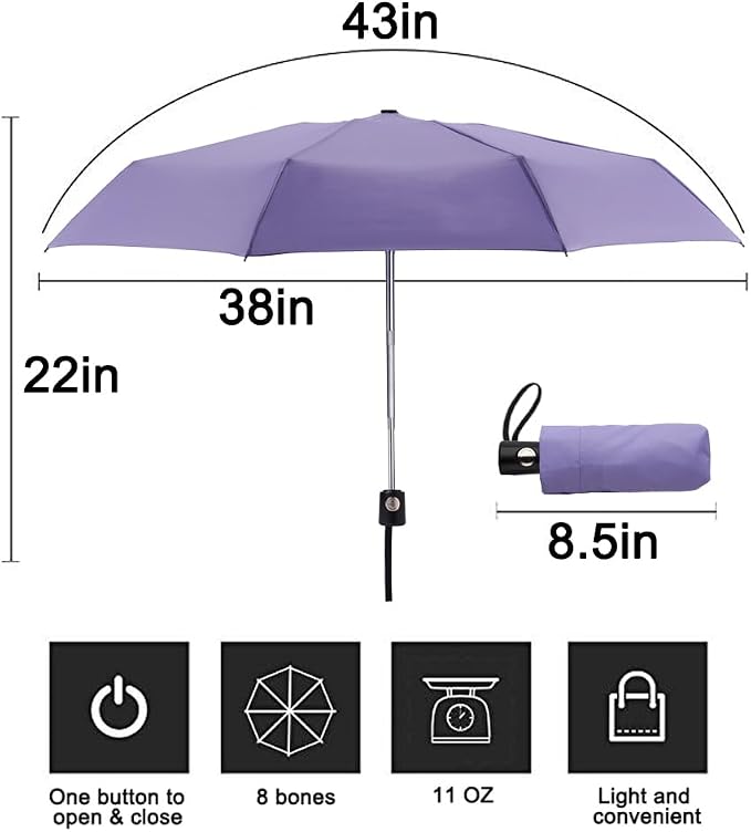 Goothdurs Automatic Mini Travel Windproof Umbrella Compact Auto Open/Close - Image 2