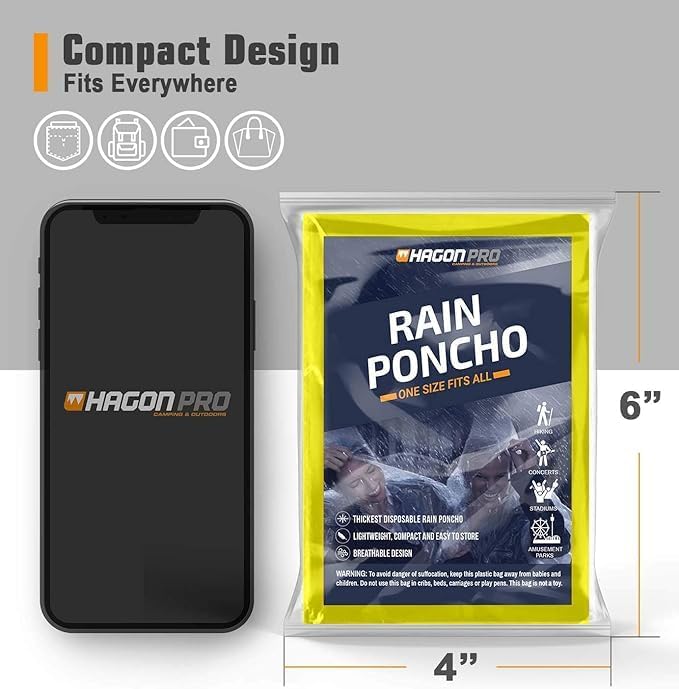 Hagon PRO Disposable Rain Ponchos - Image 5