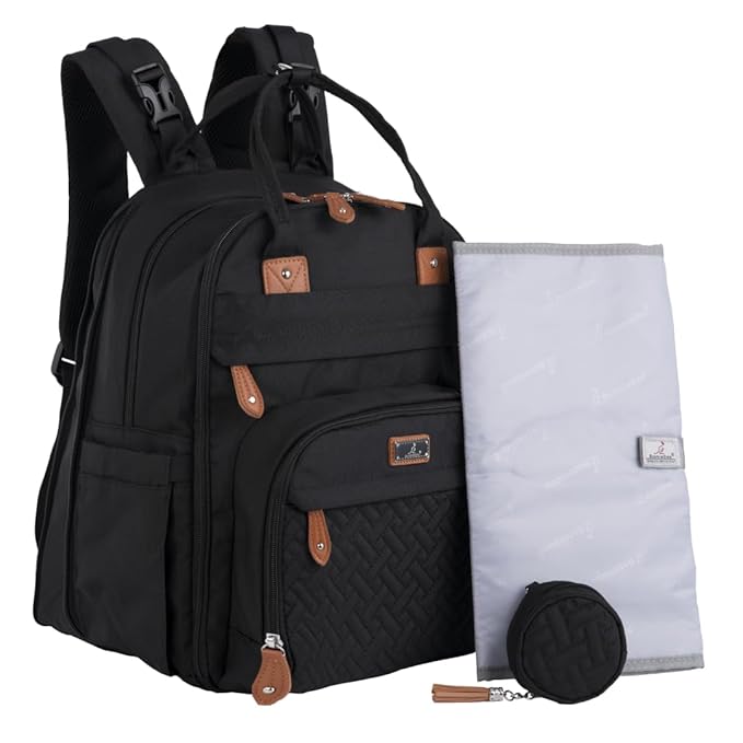 BabbleRoo Extra Large Diaper Bag Backpack, Expandable Baby Bag by BabbleRoo