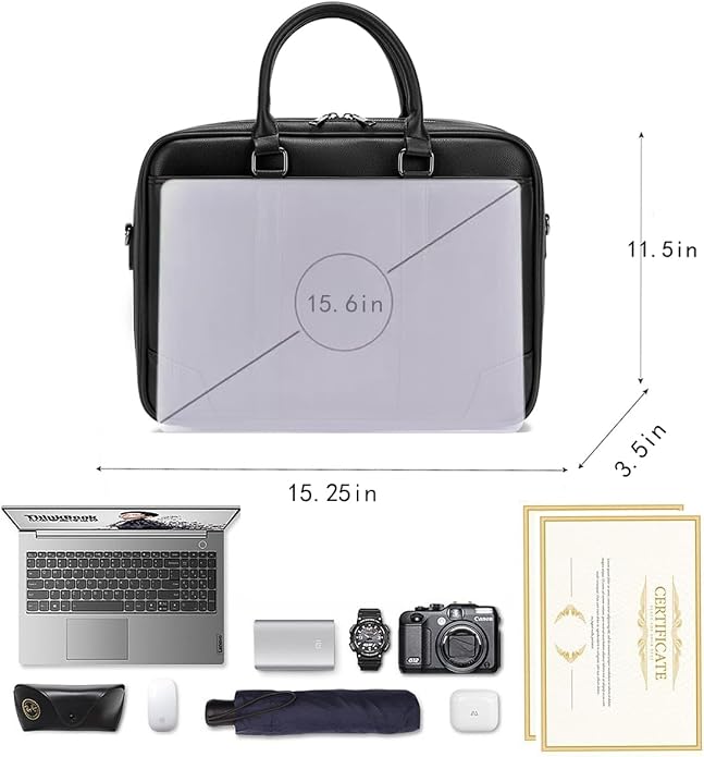 Accordian File Organizer with Handle, 15.6 in Laptop Bag Portable Document - Image 4