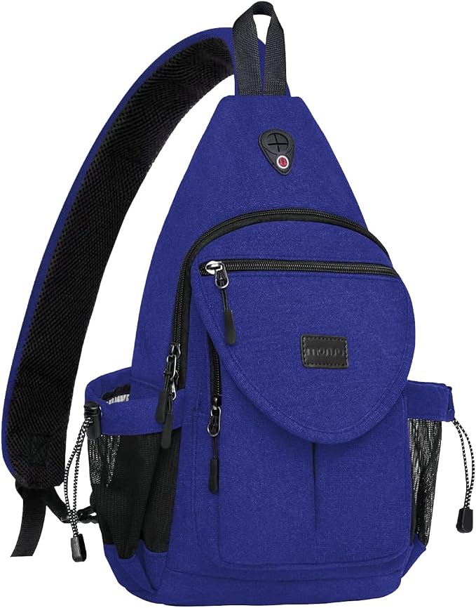 MOSISO Sling Backpack, Canvas Crossbody Hiking Daypack Bag by MOSISO