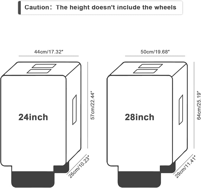 24/28 Inch Thicken Transparent Luggage Cover Suitcase Protector Waterproof PVC - Image 2