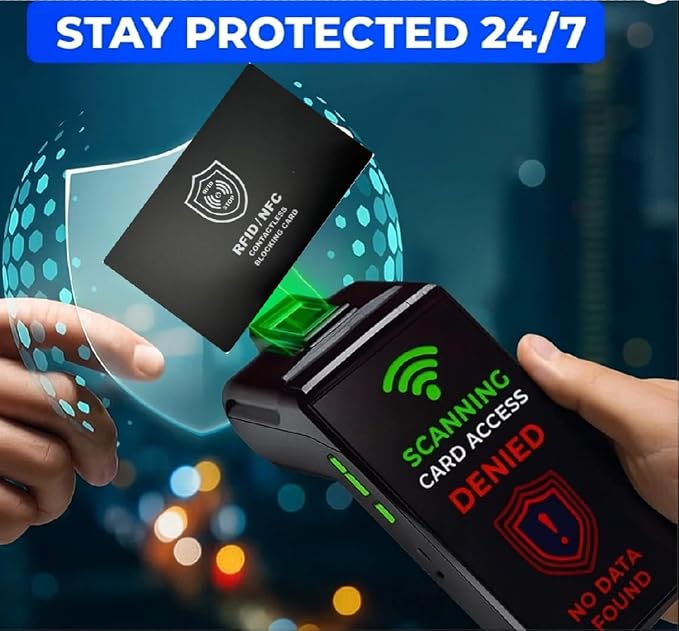 Technixx RFID Blocking Card, 3 Pack, Contactless NFC Jamming Credit & Debit - Image 3