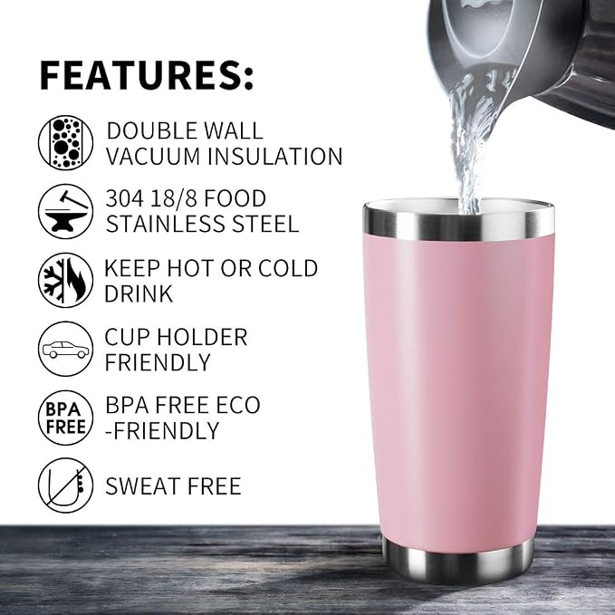 20oz Tumbler Stainless Steel Vacuum Insulated Mug - Image 4