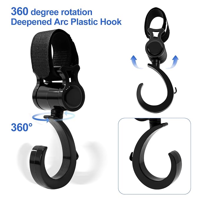 Versatile Stroller Hooks for Hanging Bags - Image 3