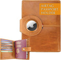 GARZINI Passport Holder with AirTag, Passport Wallet with RFID, Travel by GARZINI
