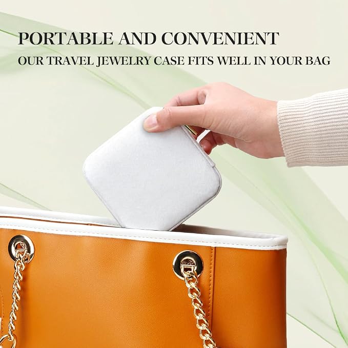 TAIMY Travel Jewelry Case, Small Plush Velvet Travel Jewelry organizer - Image 6