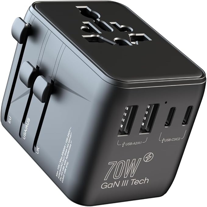 70W International European Travel Plug Adapter by HICHOR