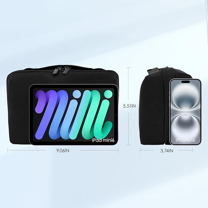 LENTION Electronics Organizer, Tech Organizer Travel Case, Tech Pouch, Cable Bag - Image 3