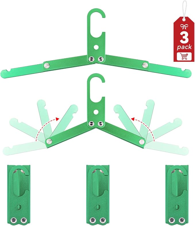 Hikeman Travel Hangers Metal Heavy Duty Folding Hangers by HIKEMAN