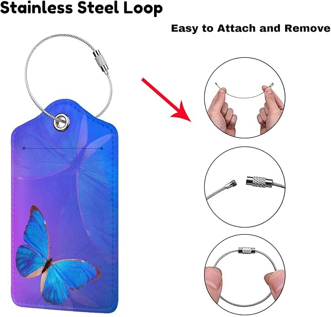 Blue and Purple Luggage Tags - Image 2