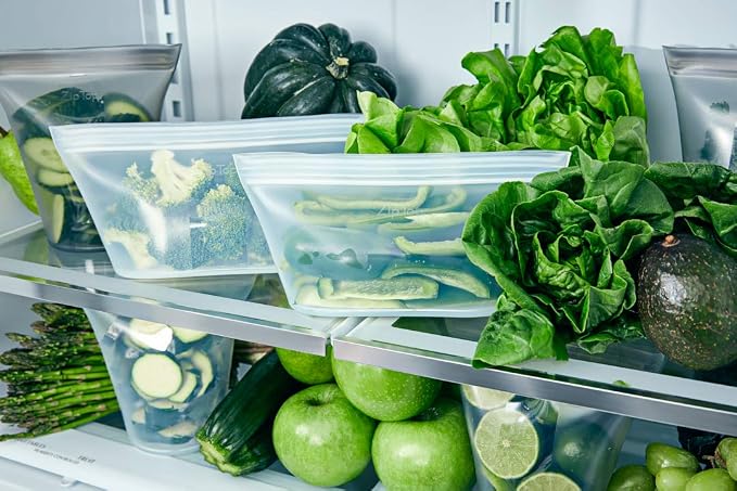 Zip Top Reusable Food Storage Bags | Medium Dish | Silicone Meal Prep Container - Image 6