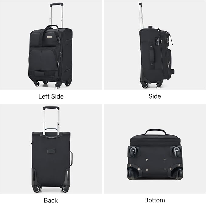 Hanke 20 Inch Softside Expandable Carry On Luggage - Image 8