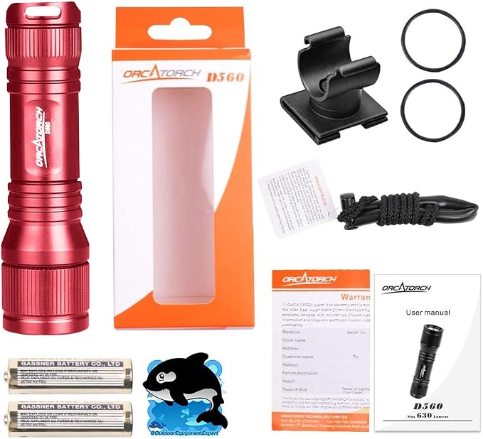 ORCATORCH D560 Mini Scuba Dive Light Headlamp 650 Lumen Mask Diving Flashlight - Image 7