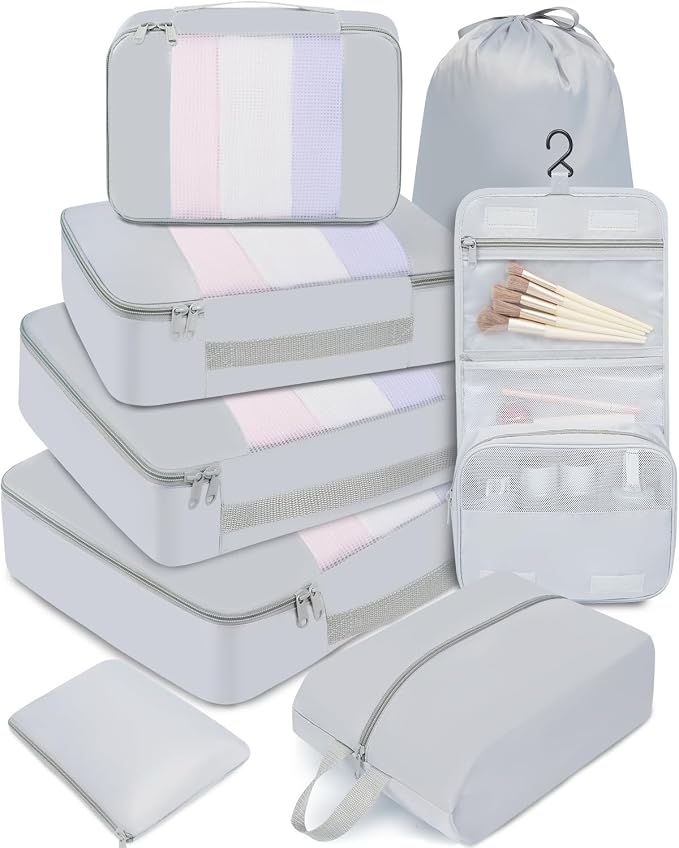 BAGAIL 6 Set/8 Set/10 Set Packing Cubes Various Sizes Packing Organizer by BAGAIL
