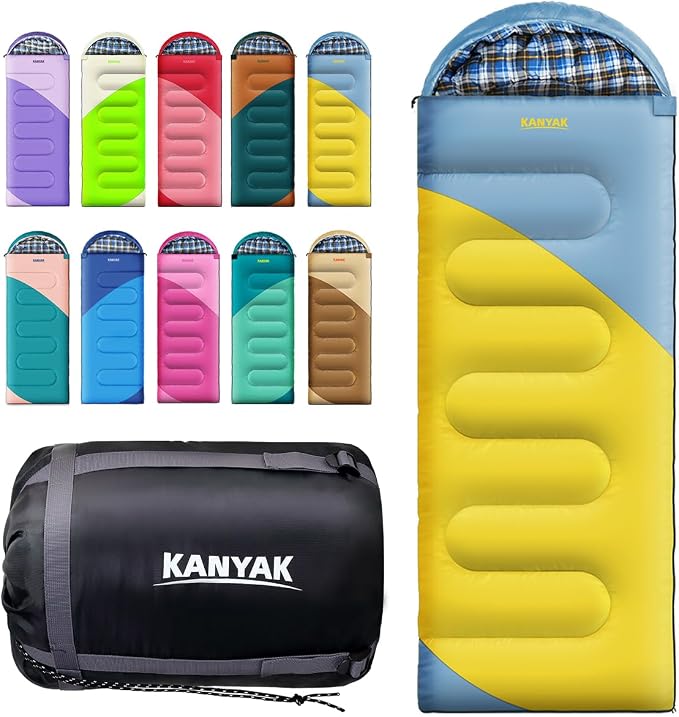Camping Sleeping Bag, 32℉ Sleeping Bags by Kanyak-Exploreendlessnights