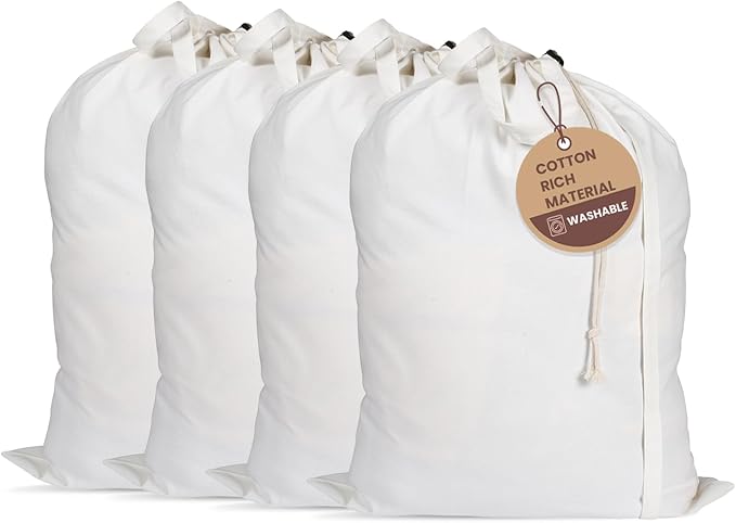 LFH Home Cotton Canvas Large Laundry Bag by LFHHomePrivateLimited
