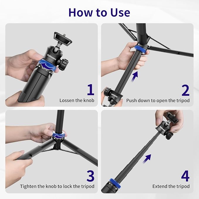 Selfie Stick Tripod for Gopro Camera, Portable Lightweight Camera Tripod for - Image 3