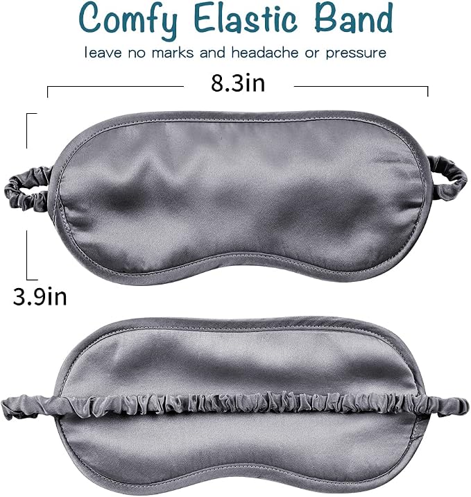 LULUSILK Mulberry Silk Sleep Eye Mask Blindfold - Image 6