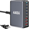 440W Fast USB C GAN Charger Block 8 Port Charging Station HUB Brick Dual PD PPS by LMSEP