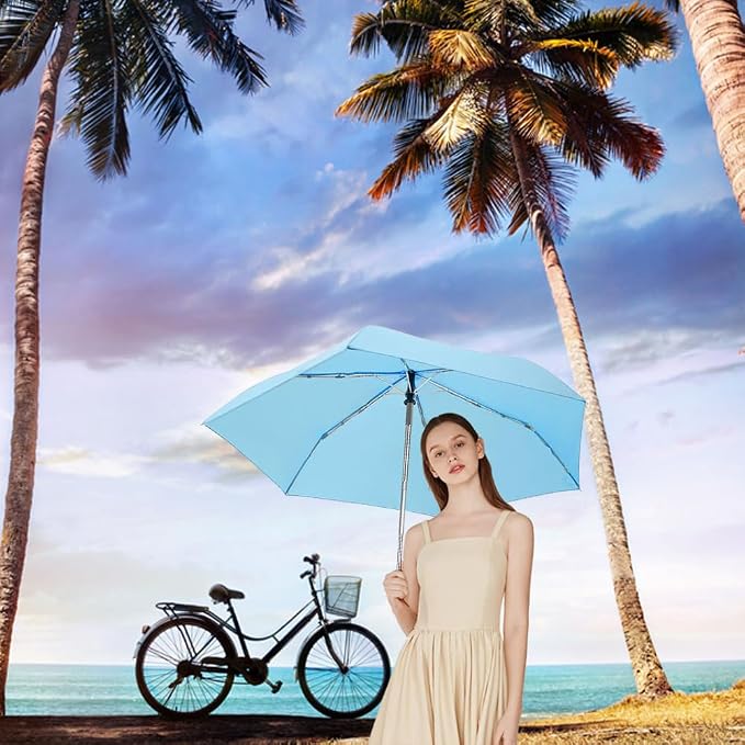Goothdurs Mini Travel Compact Automatic Umbrella Small Lightweight Folding Rain - Image 7
