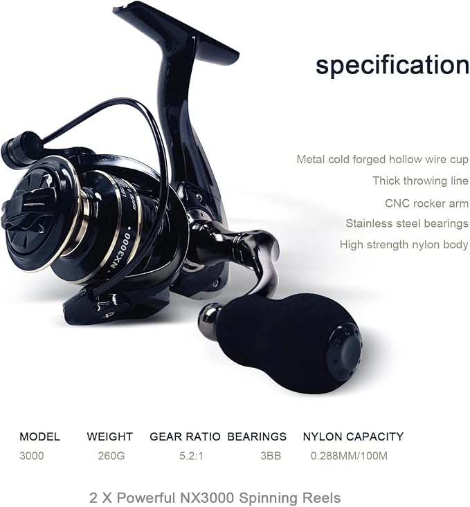 Fishing Rod Reel Combos, Telescopic Fishing Pole Set Sea Saltwater Freshwater - Image 5