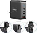MINIX 165W USB C Charger, GaN II Charger PD3.1 Max 140W, Turbo 4-Port Charging by MINIX
